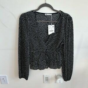 Polka Dot Zara blouse NWTS